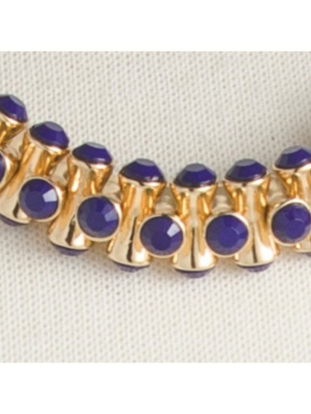 KENNETH JAY LANE Gold Chain Necklace With Lapis Stones - Picture 4 of 4